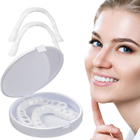 Perfect Fit Teeth Whitening Fake Tooth Cover Snap On Silicone Smile Veneers Teeth Upper Beauty Tool Cosmetic Teeth High-Quality