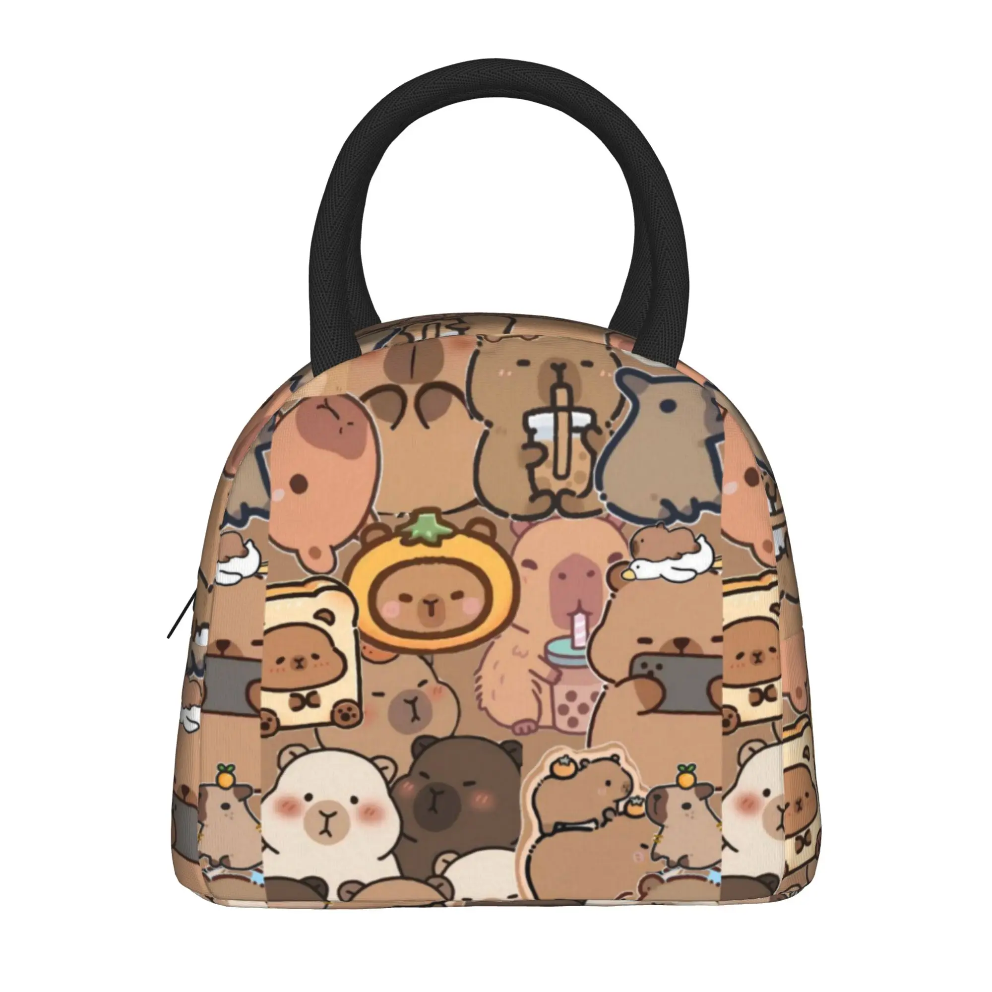 Capybara Merch Insulated Lunch Bag For Office  Storage Food Boxes Reusable Cooler Thermal Bento Box