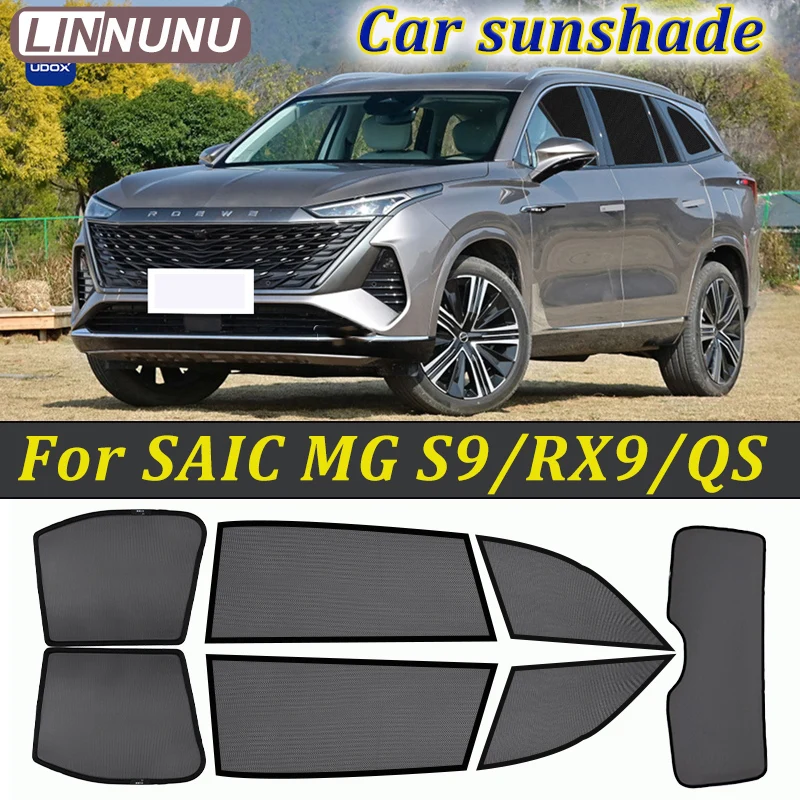 

Солнцезащитная шторка LINNUNU для SAIC MG S9 RX9 QS 2023- (магнитная, сетчатая, блокирующая солнечный свет и УФ-излучение, аксессуары для интерьера)