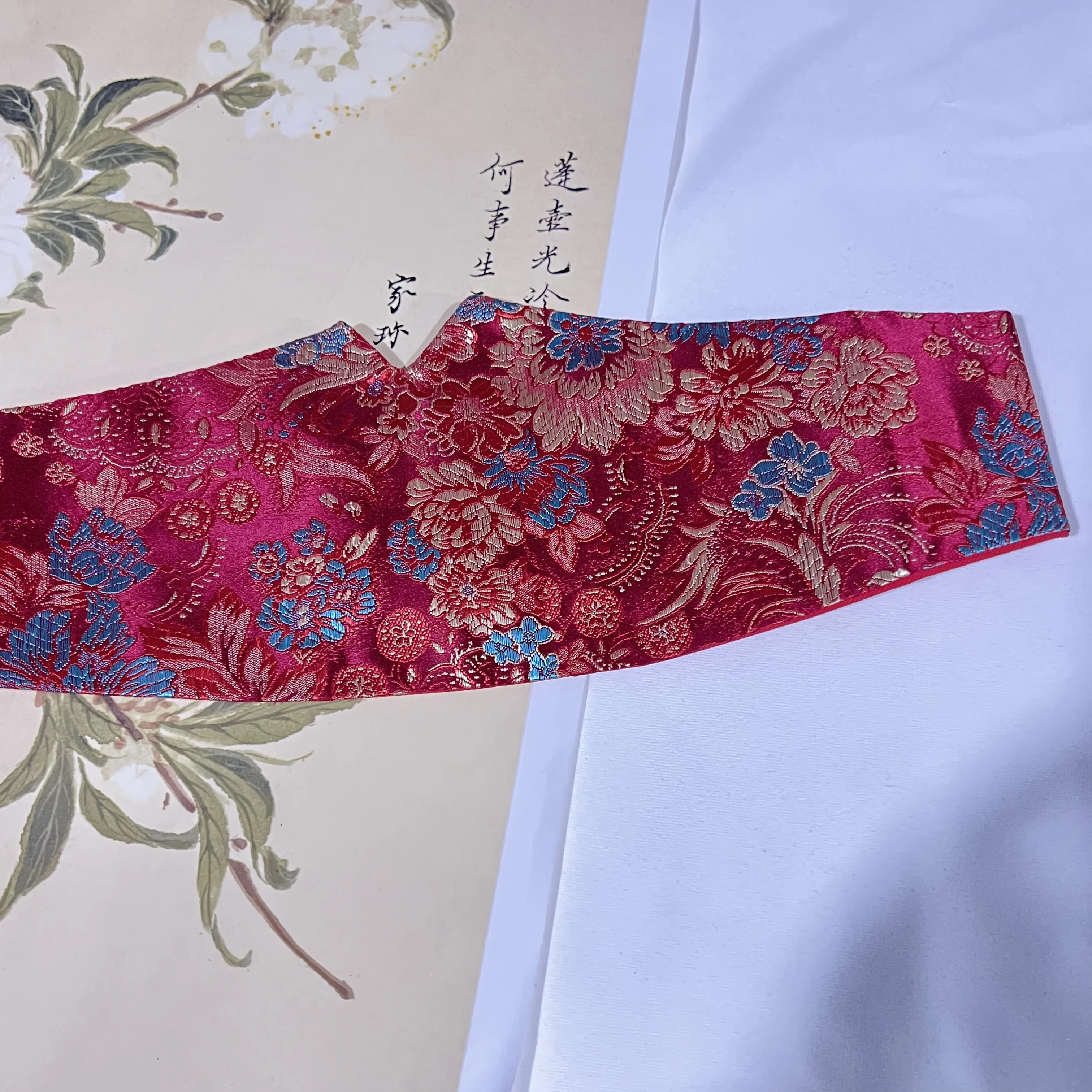 Chinese Vintage Wide Elastic Obi Belt Brocade Ruyi Peony Cloud Patterns For Women Hanfu Daily Wear Multiple Styles 2026 New Fall