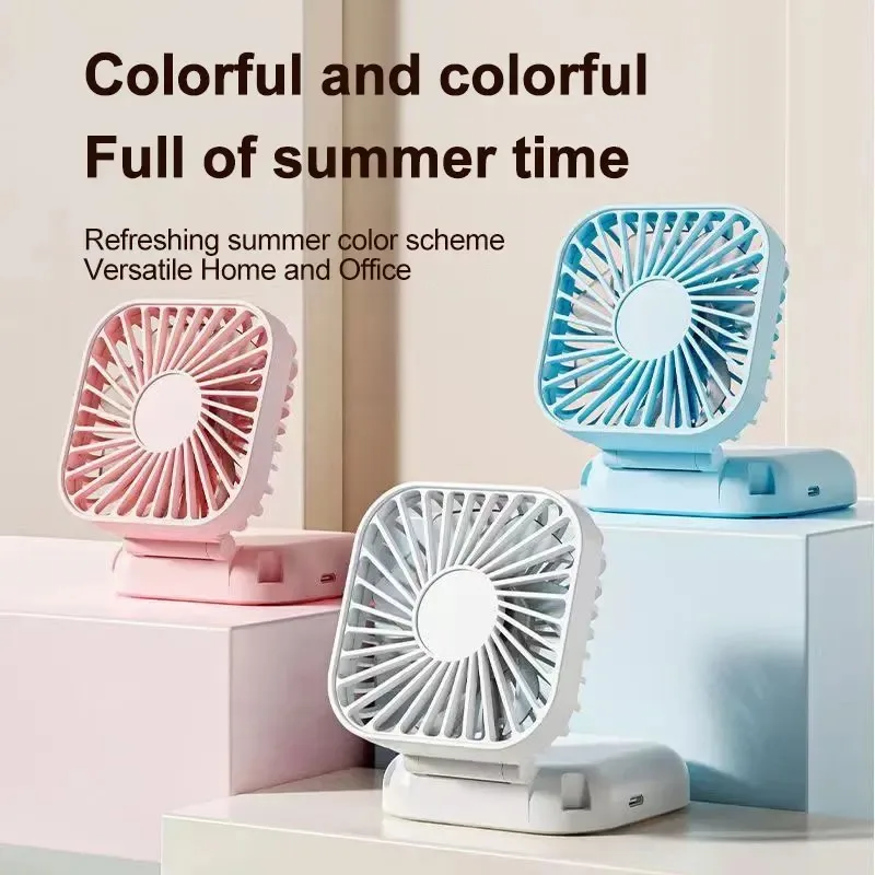 Portable Fan Super Mini Handheld Fan USB Rechargeable Fan Foldable Hand Held Small Pocket Fan