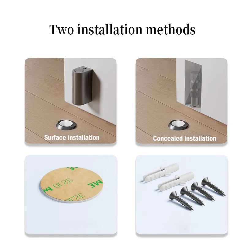 Magnetic Door Stopper Invisible Door Suction Anti-Collision Zinc Alloy Windproof Household Door Stop Hardware