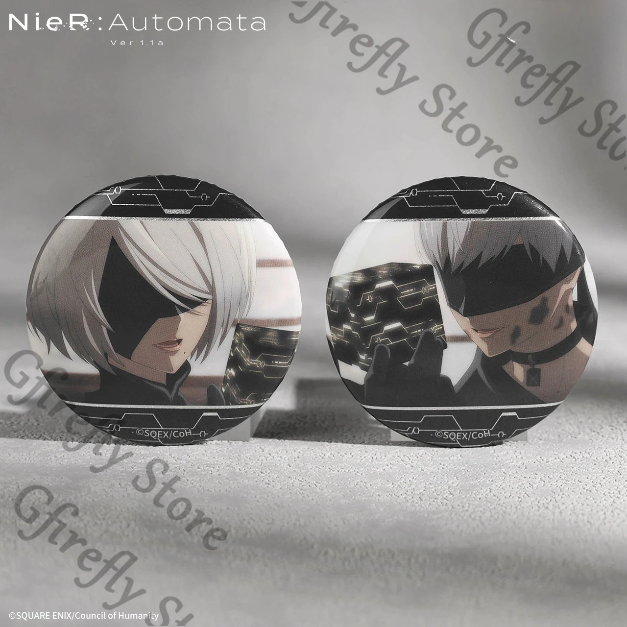 بروش NieR: شارة أوتوماتا للزملاء فيبولا إكسسوارات شعار دبوس YoRHa No.2 نوع B جمع هدية أنيمي Ambitus #3