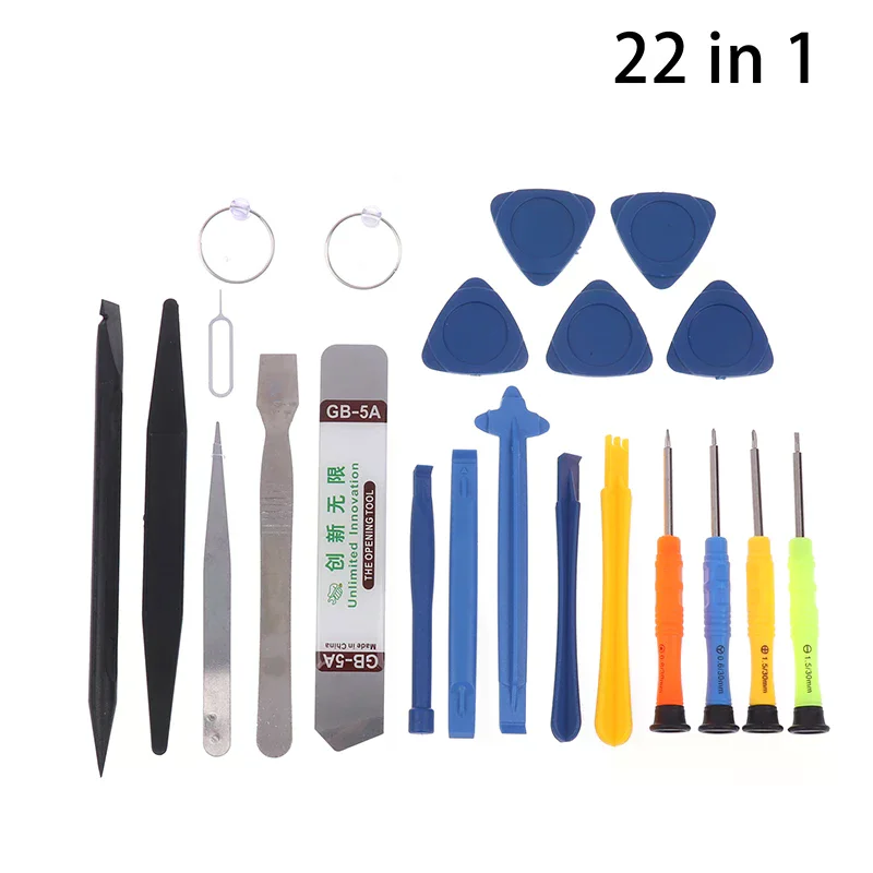 

1 комплект, 22 в 1 для Spudger Pry, отвертка, инструменты для ремонта, открывающиеся инструменты, мобильный телефон, планшетный компьютер, ручной инструмент для разборки