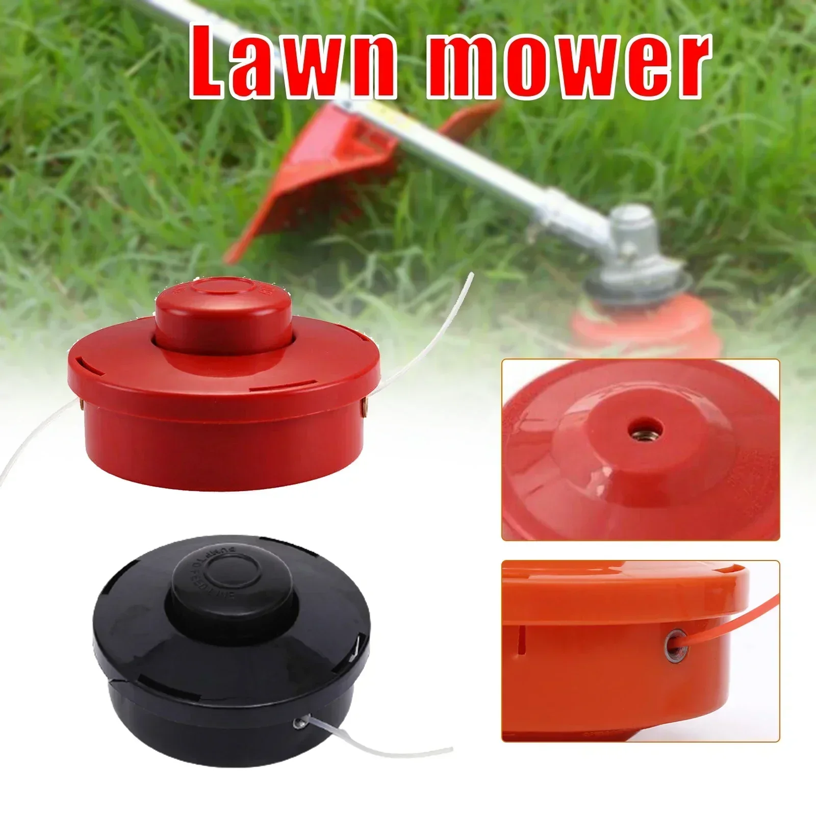 1pc Trimmer Head Double Line  Replacement For Brush Cutter Bump Feed Line Spool Cutter Trimmer Head Garden Tool Accessories