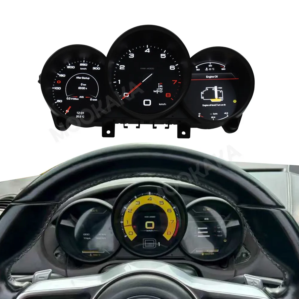 Car dashboard Auto Gauge For Porsche Cayman Boxster 981.1 987.2 2005-2012 LCD Instrument Digital Cluster Panel Linux Speed Meter