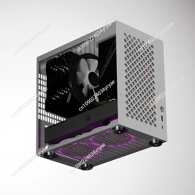 

compact small and medium-sized motherboard SFX small power direct plug-in graphics card desktop side transparent chassis
