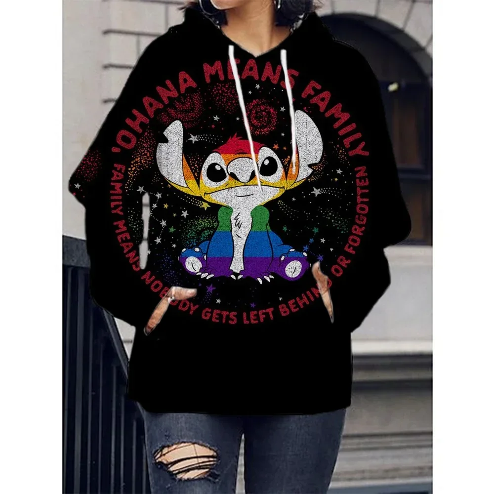 New Autumn Winter Hot-selling Disney Stitch Sweater 3D Printing Adult Women\'s Spring and Autumn New Hoodie Street Casual Jumper