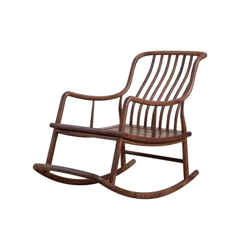 

Old single recliner, small balcony living room leisure solid wood home nap chair