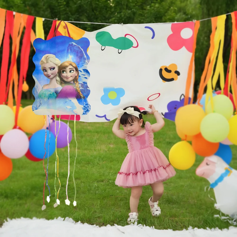 الأزرق الوردي غرزة تحت عنوان بيناتا ديزني آنا إلسا ماكوين سيارة موانا قصة لعبة الأسد الملك بيناتا زينة حفلة عيد ميلاد