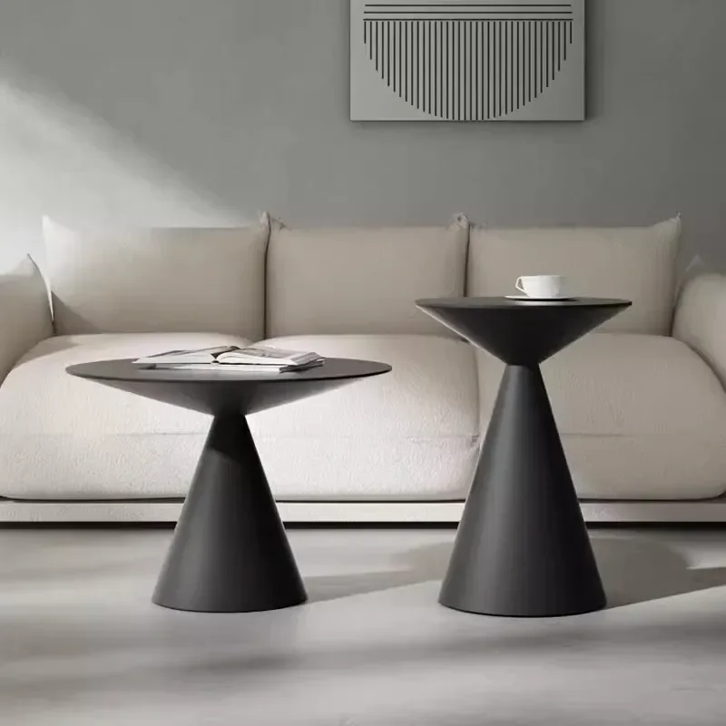 Black Side Coffee Tables Living Room Tea Luxury Round Coffee Tables Modern Small Table Basse Pour Salon Home Furniture