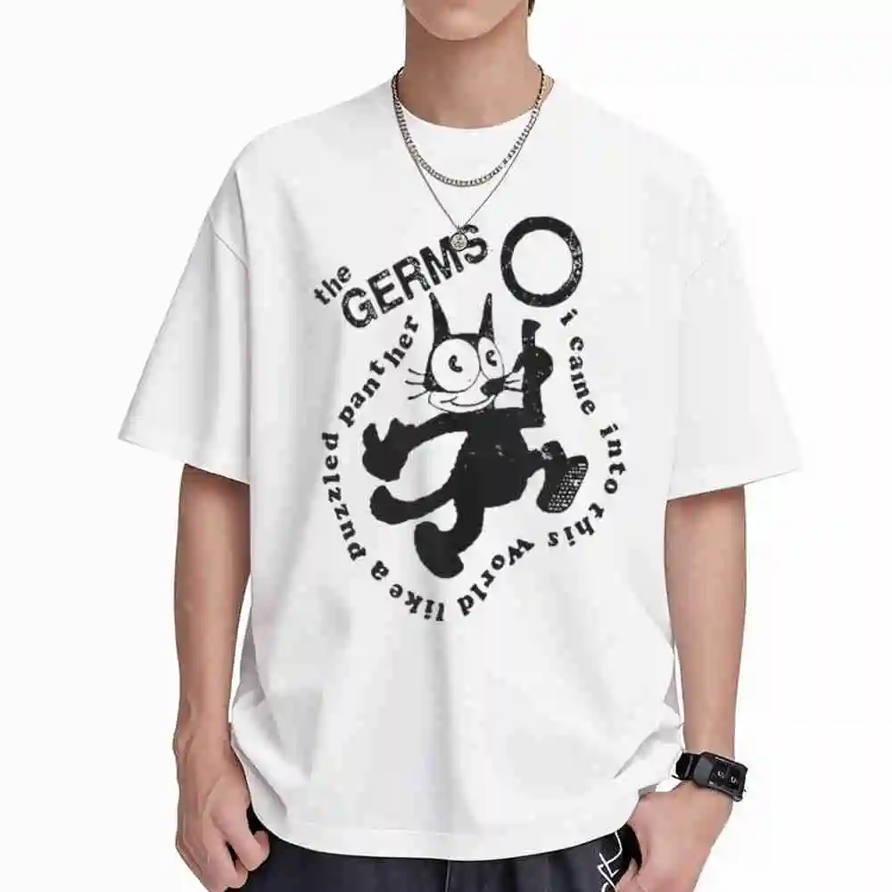 Germs Puzzled Panther Short Sleeve Tee 100% Cotton T-Shirt