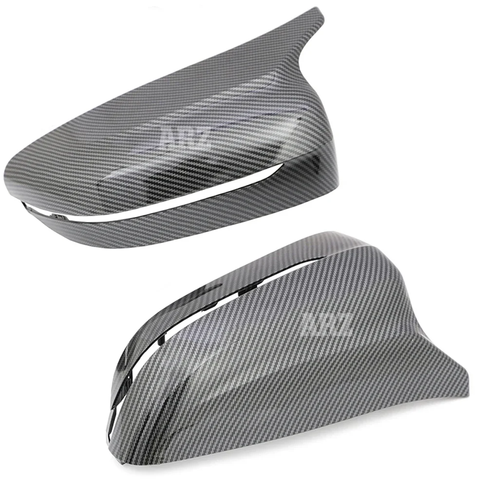 Left Hand Drive Only Carbon Fiber Pattern Black Rear View Side Mirror Cover Caps For BMW 3 5 6 7 Series G20 G30 G38 2019-2022