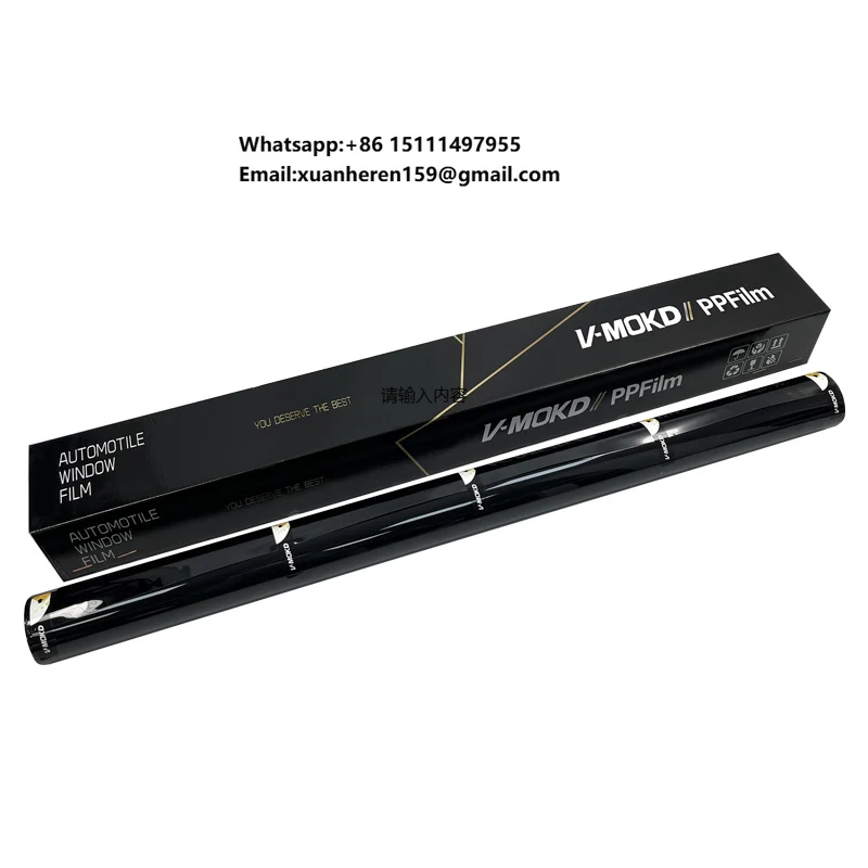 

V-MOKD 7.5mil Glossy Black Self-Healing PPF High Gloss Car Cover Invisible Anti-Scratch TPU Protective Paint Film for Car Body