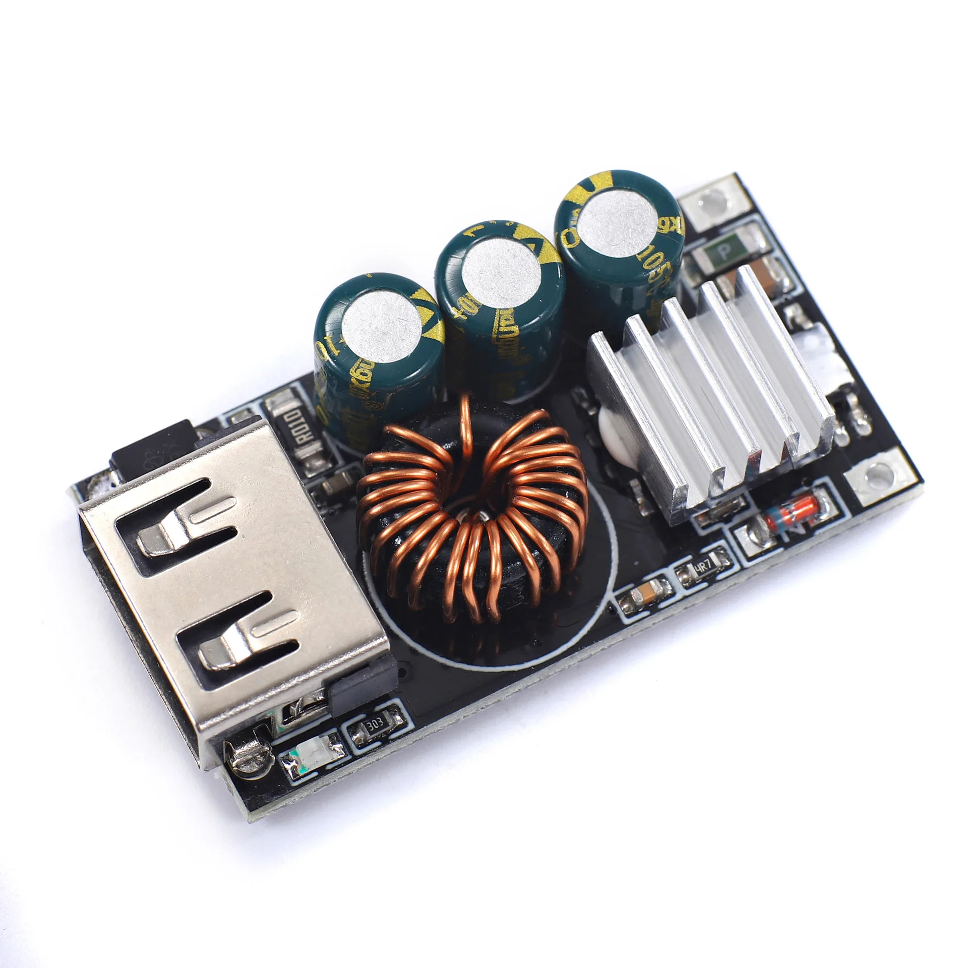 DC10-30V Input 24W Step Down Circuit Board with USB Output Supports 3V-12V Range for DC Power Applications On the Move