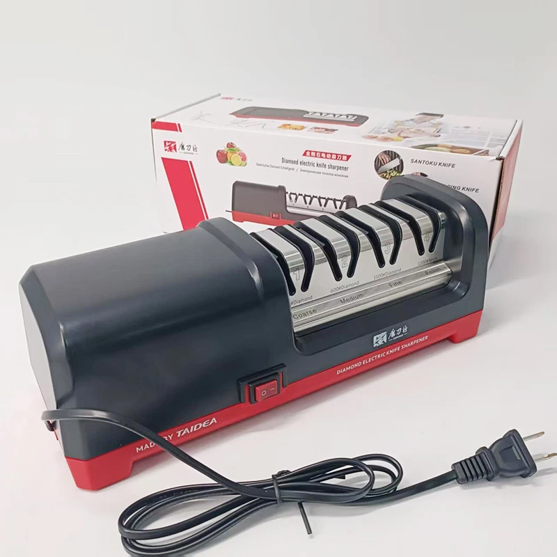 

4 Stage Electric Knife Sharpener 20-Degree Grinding Edge Knife Sharpener for Kitchen Knives with Sharpening