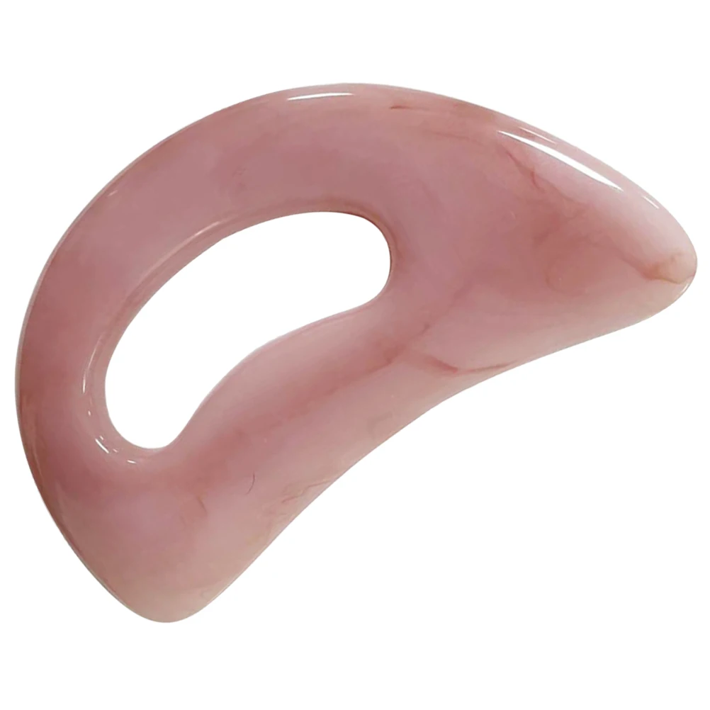 

Crescent Gua Board Pink Resin Facial Body Massager Small Scraping Body Scraper Tool Reusable Muscle Back Massager