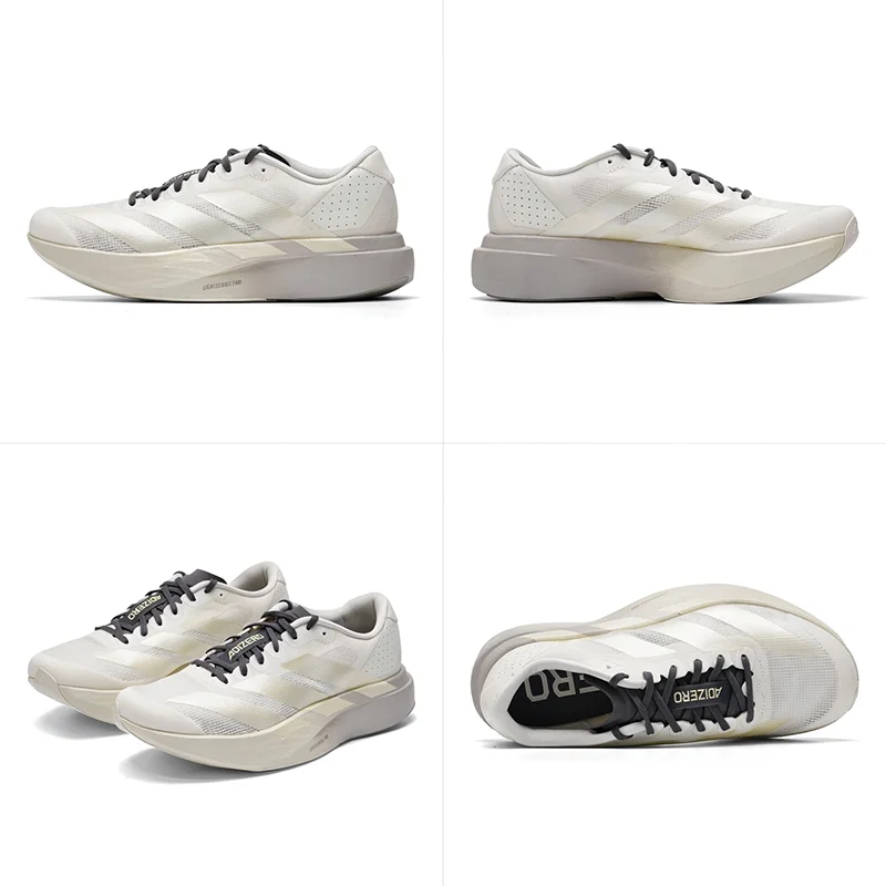 Adidas KI4794 Men Women Running Shoes Off White Gray Mesh Breathable Lightweight Sneakers