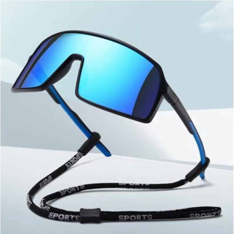 One-piece large frame sunglasses Trend polarizing sport sunglasses for men cycling one-piece sunglasses