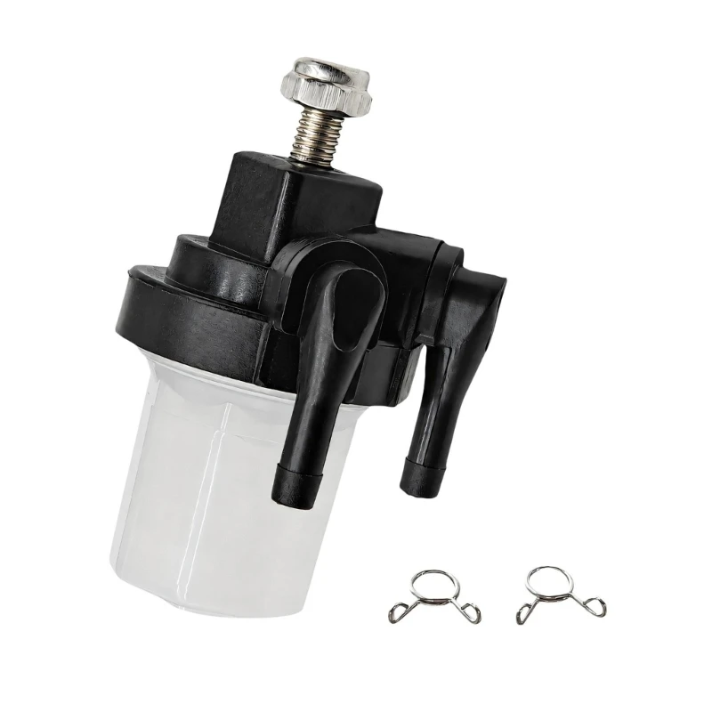 37JE Boat Engine Filter Assembly With Visible Clear Bowl and Hose for 9.9-90HP System Maintenance and