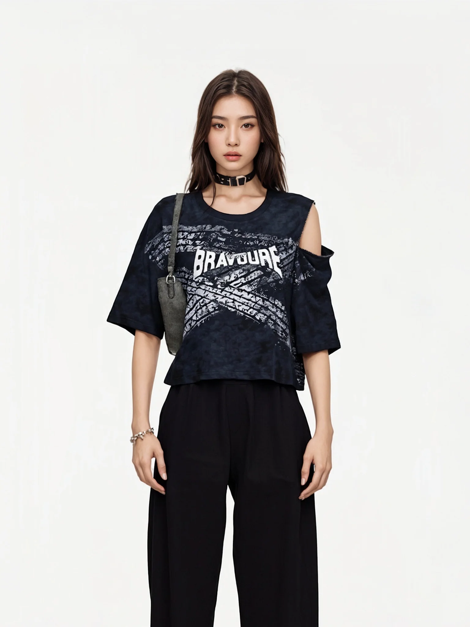 

Casual Bla ort Sve T-irt Women's Summer New Sle Printed Letter adient Color Loose Fit Cotton Polyester Blend Top