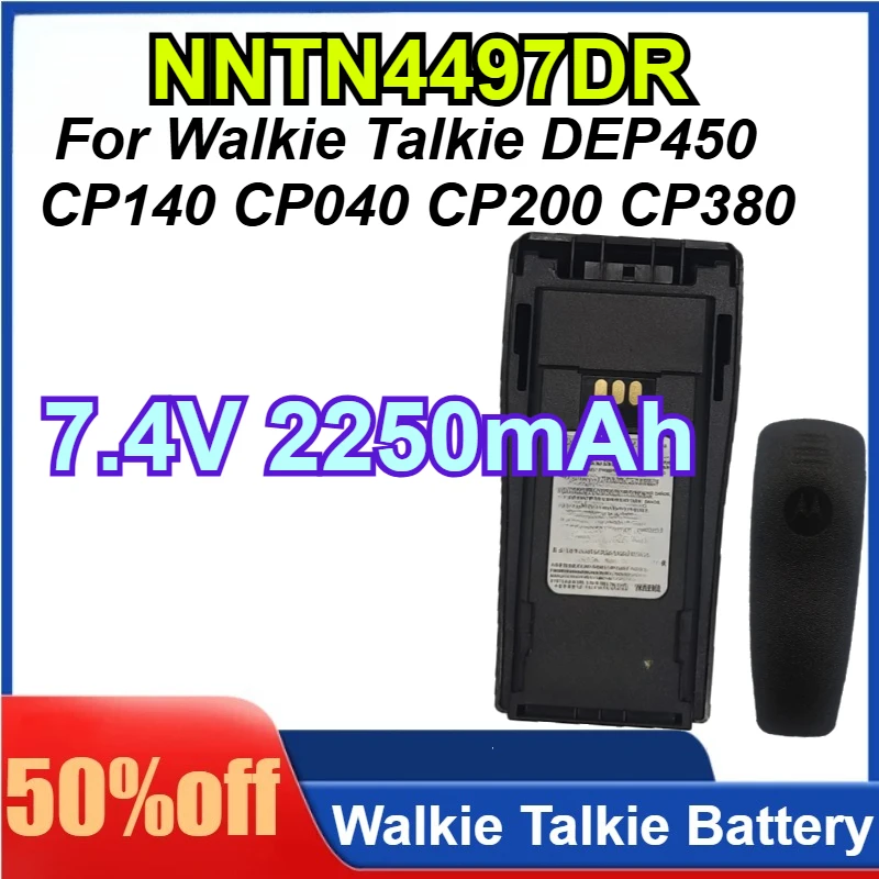 

NNTN4497DR Replacement Battery 2250mAh for Walkie Talkie DEP450 CP140 CP040 CP200 CP380 EP450 CP180 GP3188 GP3688 Two Way Radios