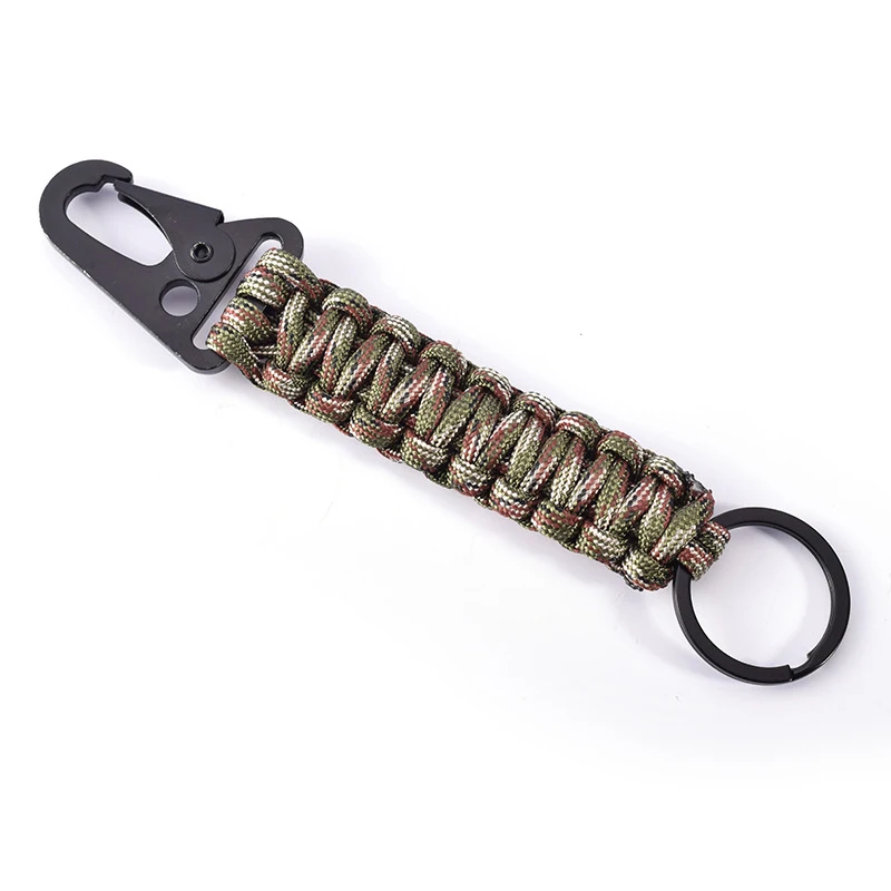 1Pc Outdoor Paracord Rope Keychain EDC Survival Kit Cord Lanyard Emergency Key Chain Outdoor Survival Tool for Camping Hiking