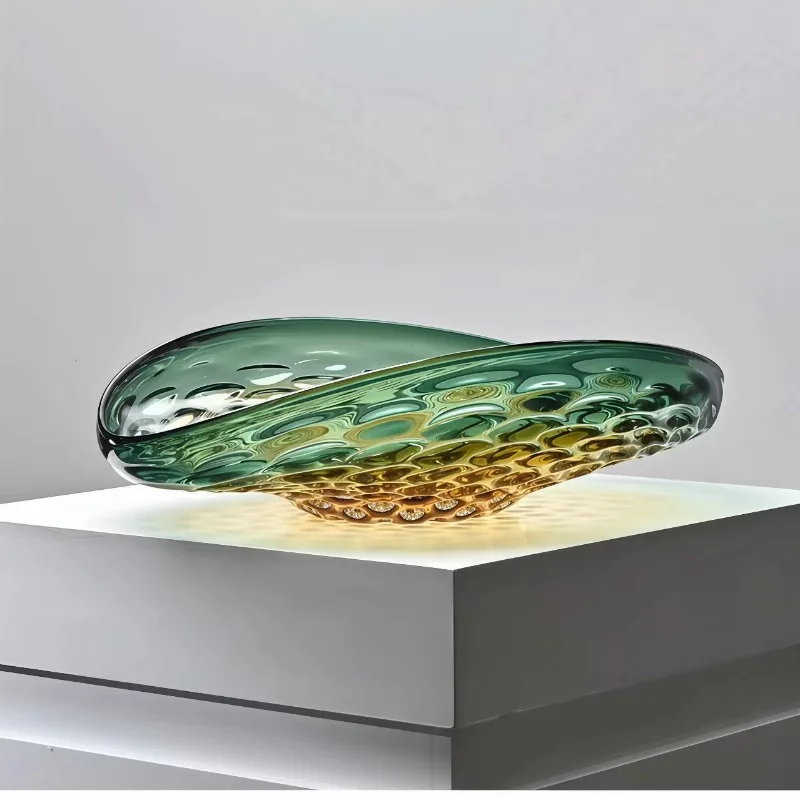 Glazed vase fruit plate living room flower arrangement hydroponics heavy glass flower ware restaurant homestay model room decora
