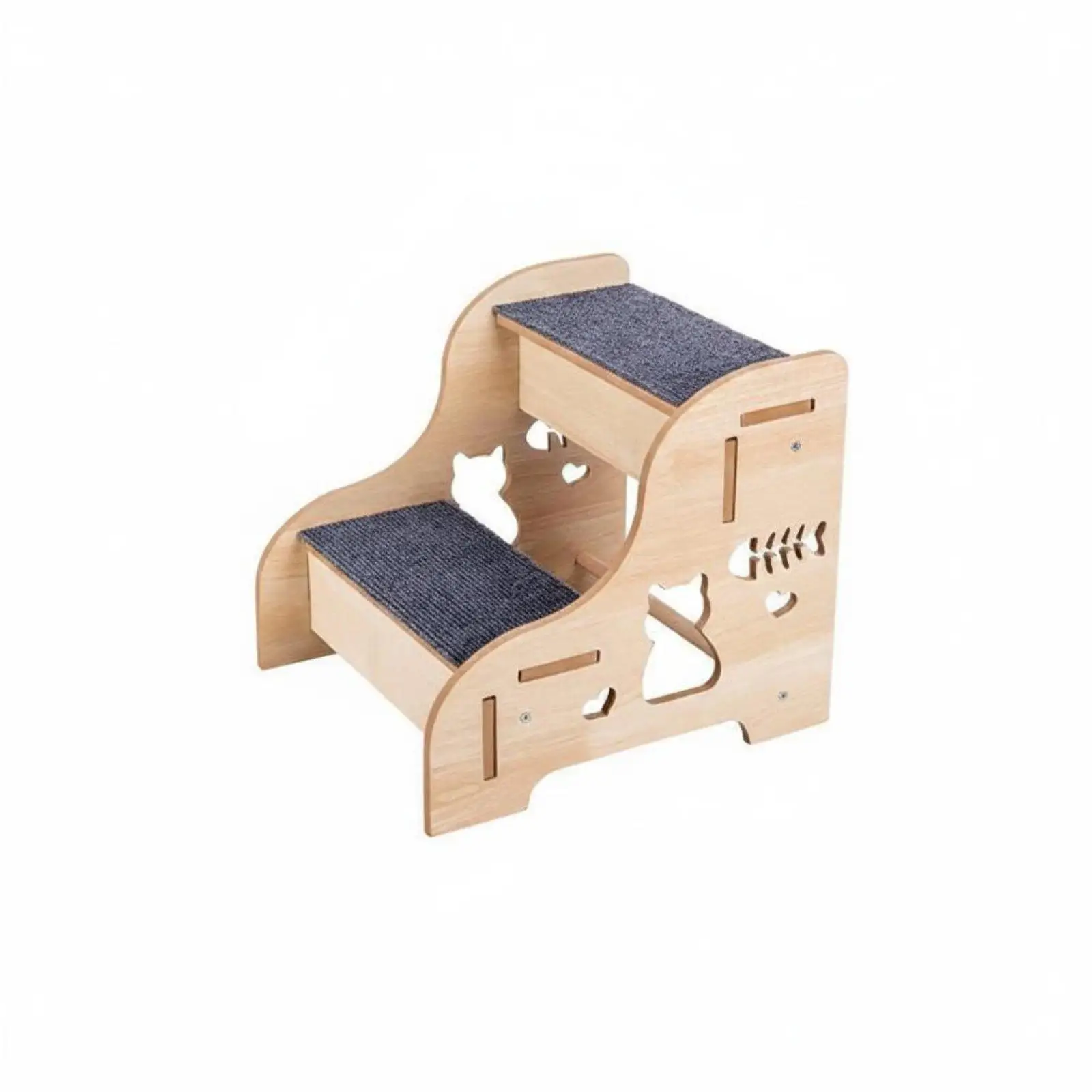 Small Climbing Steps Elegant Pet Furniture Dog Stairs Carpeted Ladder for Small Dogs Bed Sofa Safety