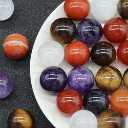16mm Natural Quartz Crystal Ball Amethyst Rose Quartz Crystal Divination Feng Shui Reiki Healing Transport Home Decoration 1PC