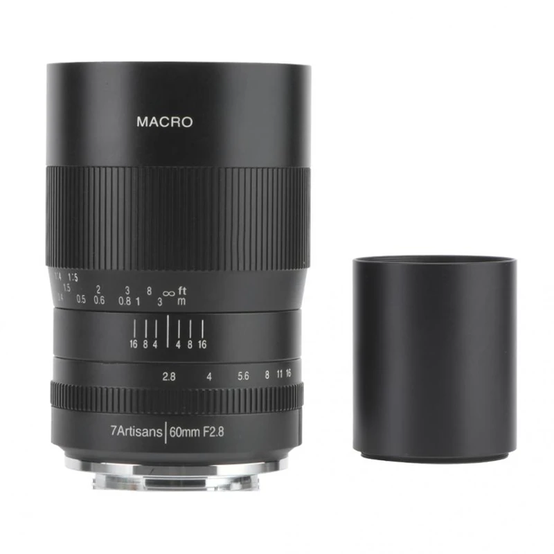 

7artisans 60mm F2.8 Macro Lens APS-C 1:1 Magnification Manual Focus Camera Lens for Es-M/RF/E/M43/Z Mount