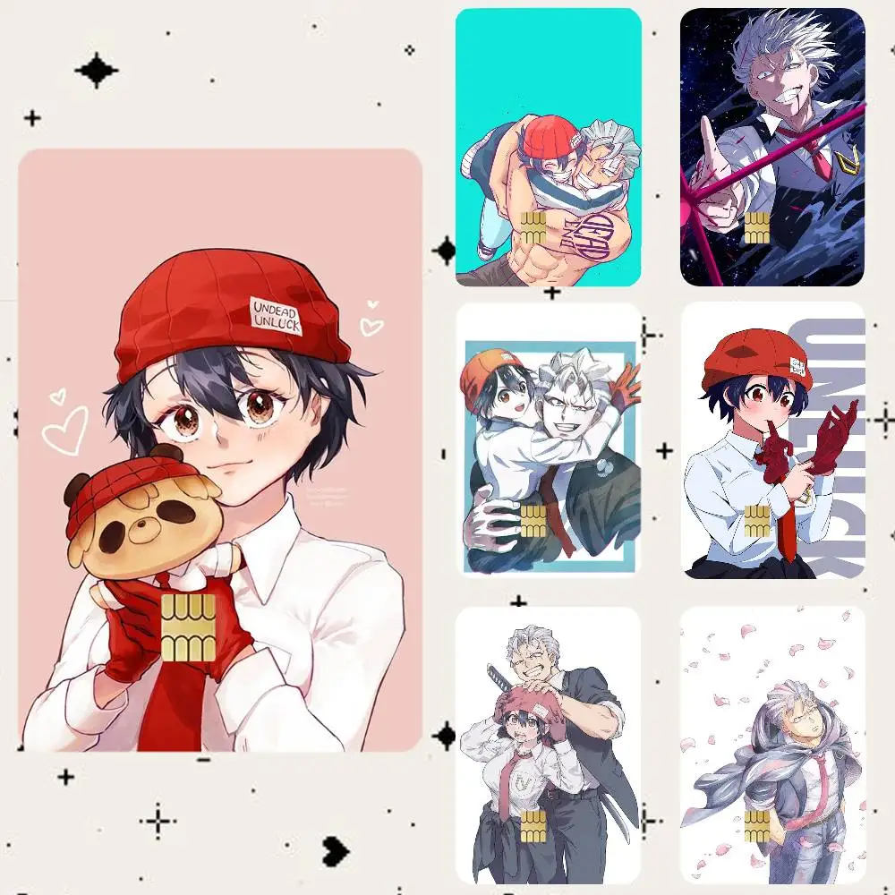 Anime Undead Unluck Waterproof Bank Card Sticker Skin for Credit Debit Chip Cards Decorative Cover Film