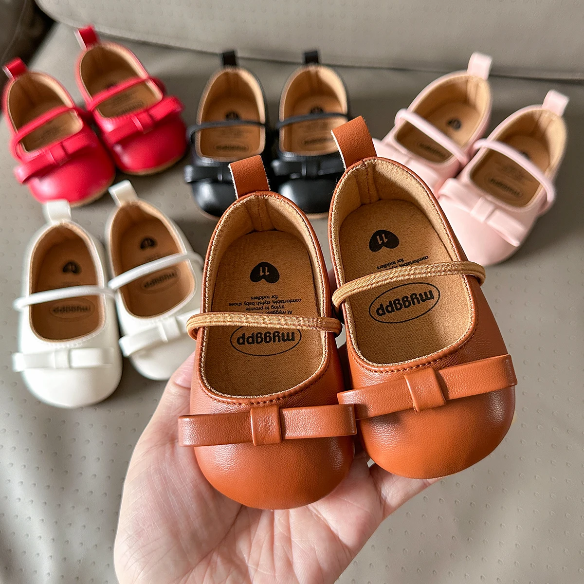 New Baby Shoes Leather Baby Boy Girl Shoes Rubber Sole Anti-slip Multicolor Toddler First Walkers Newborn Crib Toddler Shoes