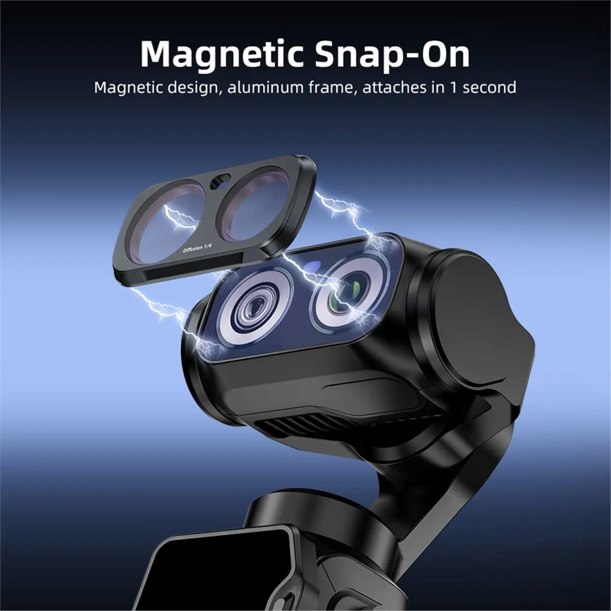 Diffusion 1/4 Filter Magnetic Lens Filter for Luna Ultra Lens Filter Vlog Filter Aluminum Alloy Frame Filter