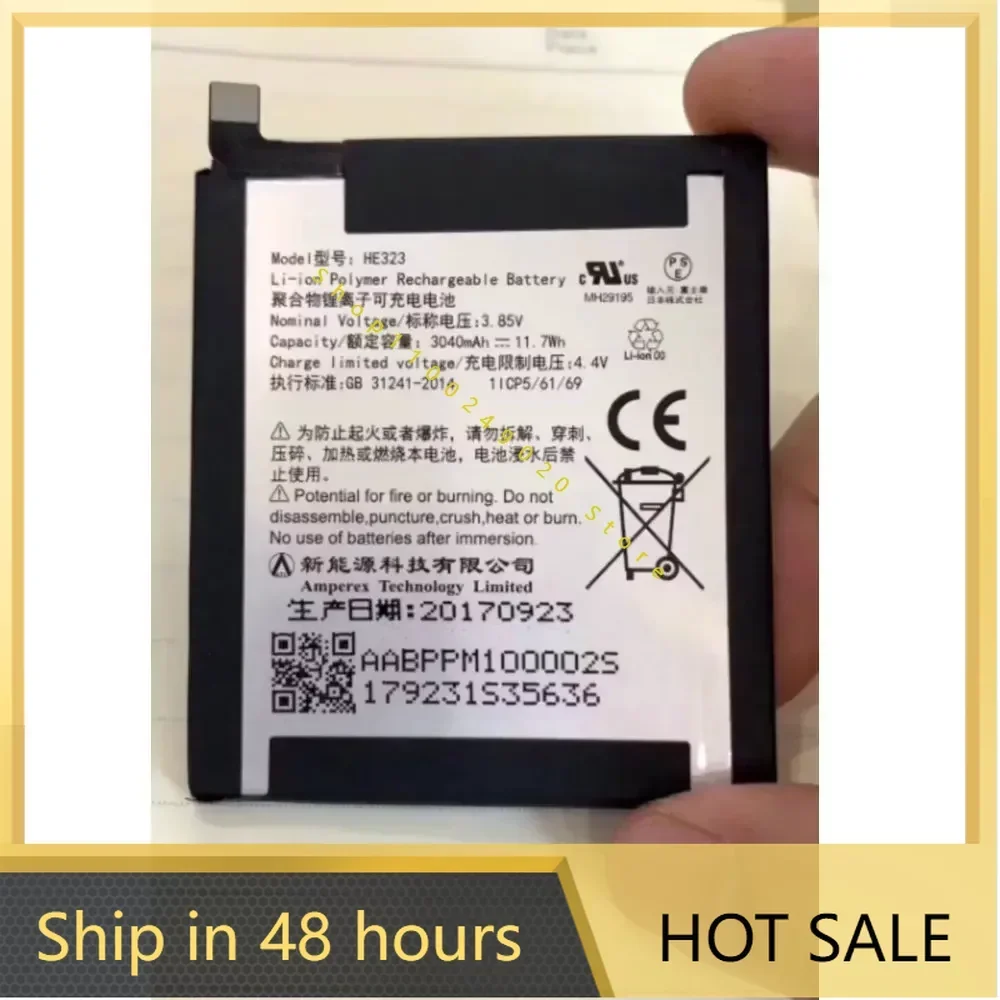 3.85v 3040mah Rechargeable HE323 battery For essential phone ph-1  Cell phone batterie+Number tracking