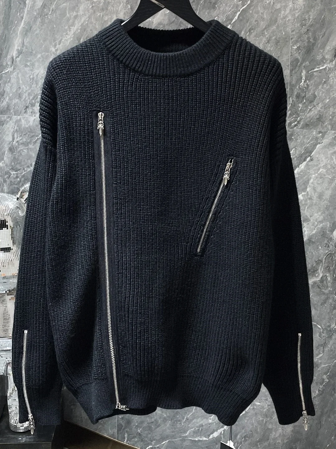 

Casual round Ne Knitted Sweater Cross Design Men Women Comfortable Loose Faionable Spring Autumn Polyester Fiber Long Sve