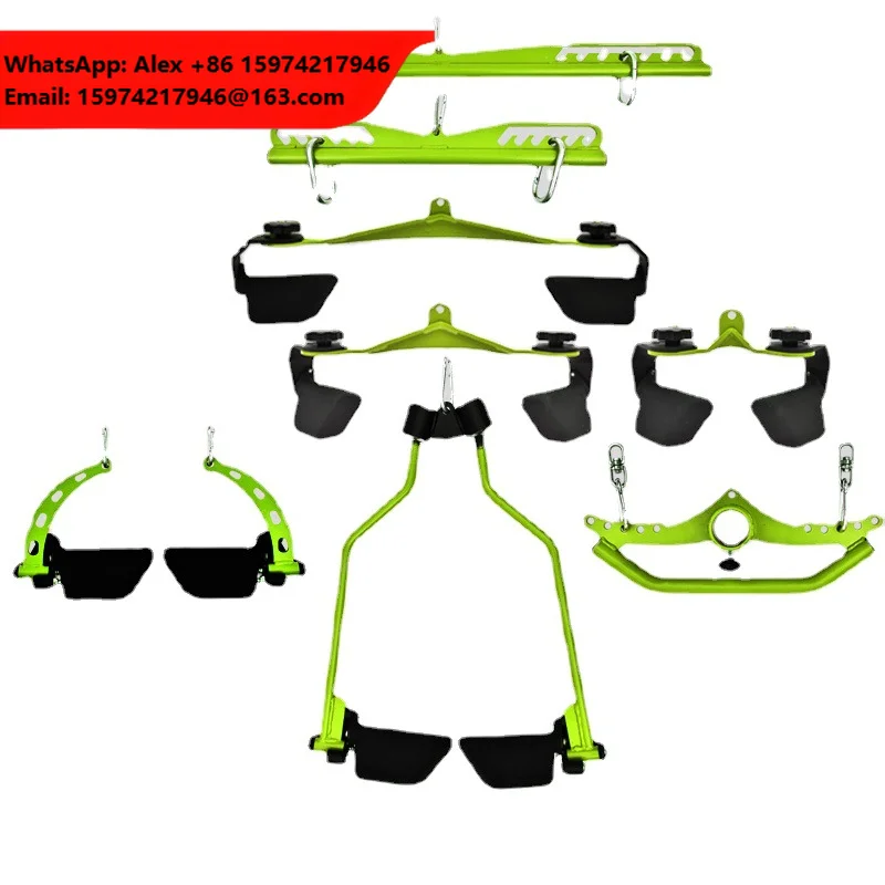 Hot Sale Multi Functional Trainer 8 Handles Mag Grips Lat Pulldown Rowing Bar Set