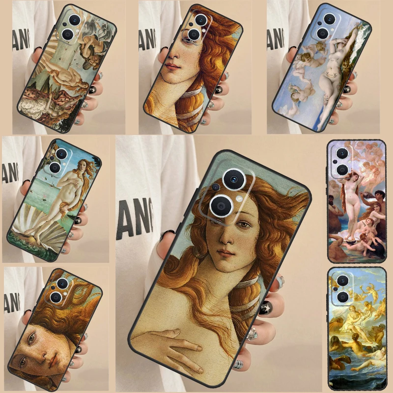 Art Painting Birth Of Venus Case For OPPO Reno 7 8 6 Lite 2Z 3 4 5 Z 8T OPPO Find X6 Pro X3 Lite X2 Neo X5 Pro Cover