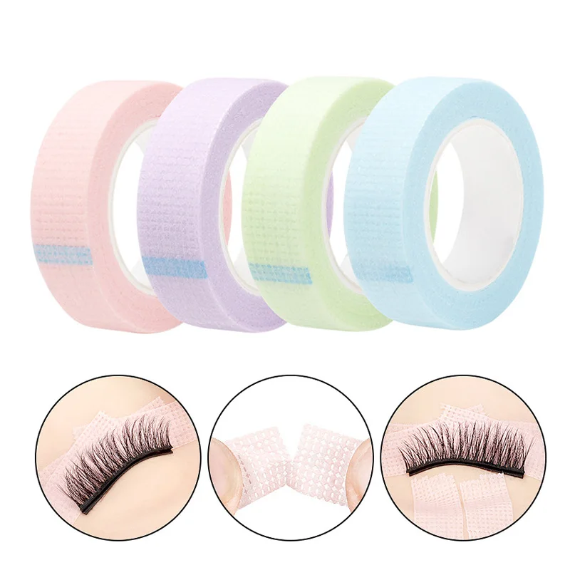 Eyelash Tape 4 Rolls Breathable Non-woven Cloth Adhesive Tape Hand Eye Patches Stickers Makeup Tools Lash Extension Supplies