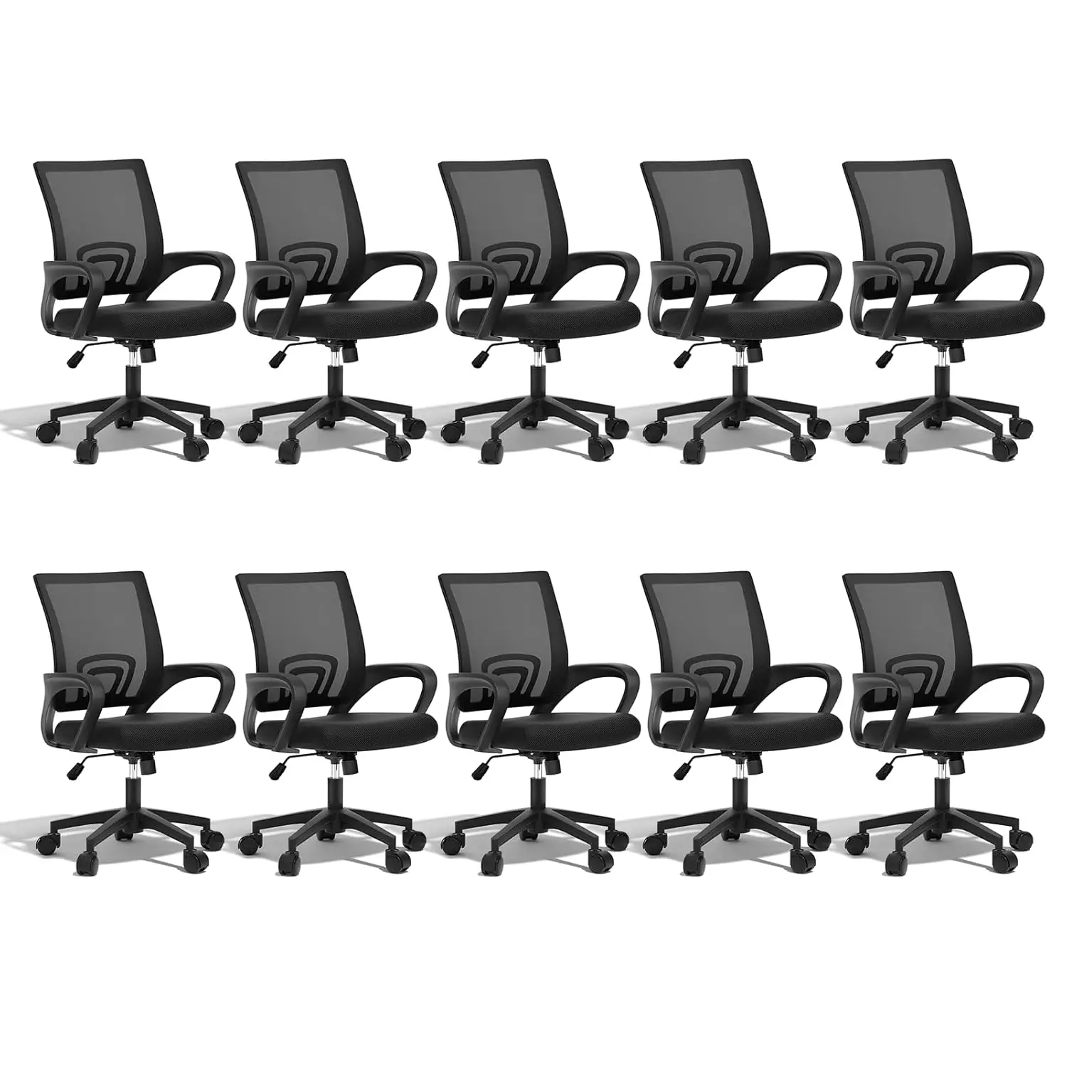 

Ergonomic Office Chair 10P- Heavy Duty 330Lbs, Breathable Mesh Computer Desk Chair with Lumbar Support & Armrest,, Customized