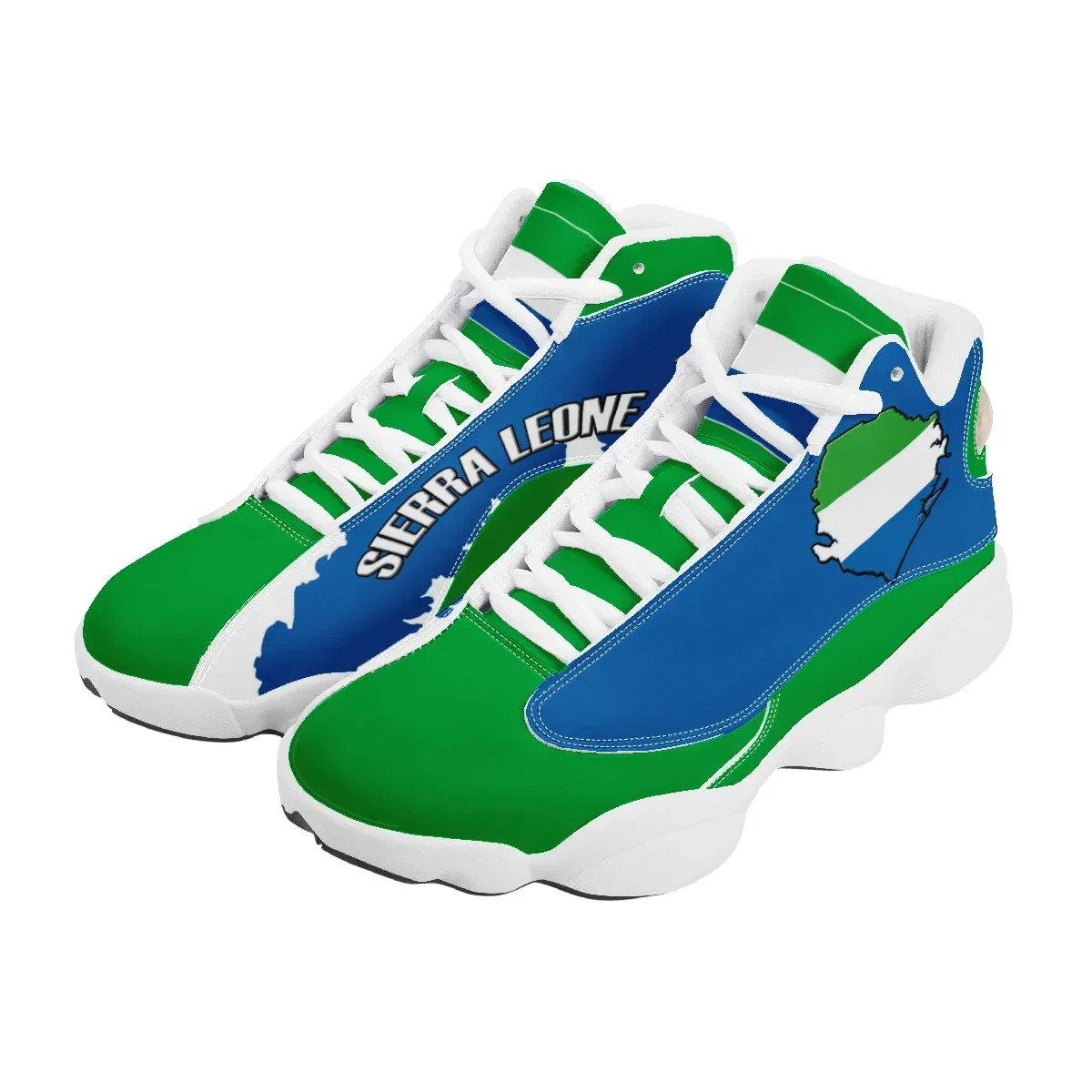 New Sierra Leone Flag Pattern Teens Sneakers Trendy Cozy Soft Basketball Shoes Outdoor Men scarpe da Tennis da corsa durevoli antiscivolo