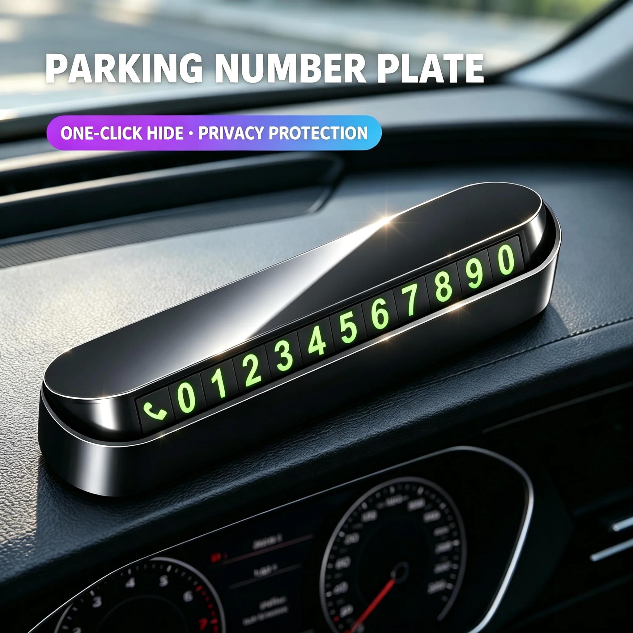 Temporary Parking Contact Number Plate Move Car Contact Card For GMC Savana Graphyte Yukon Envoy Granite Hummer Ev Terrain