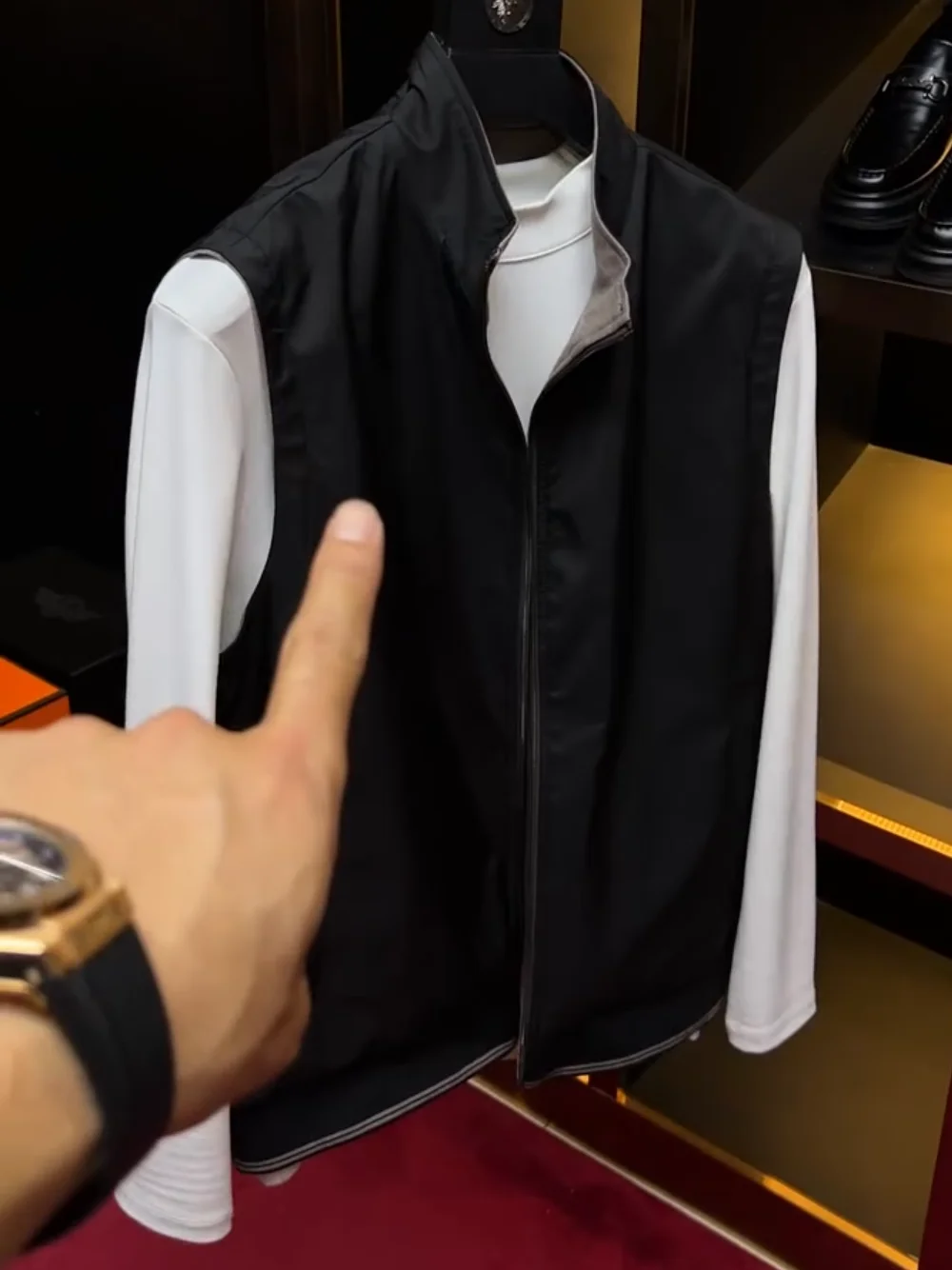 

Men's Double-Sided Wearable Stand Collar Vest Faionable High-Quali Comfortable Versatile Trendy Spring Autumn ential