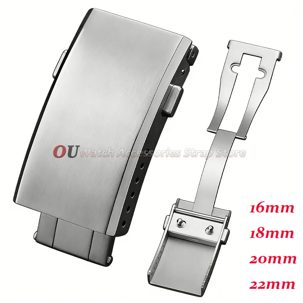 

Solid Stainless Steel Deployment Clasp for Seiko Watch Buckles 16mm 18mm 20mm 22mm Watch Folding Buckle Watch Band Accessories
