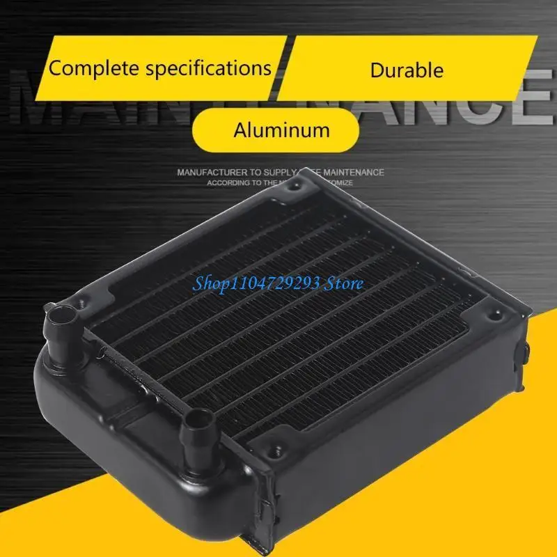 Aluminum Radiator CPU Water Cooling Heat Exchanger with 1/4 inch Thread 10 Tubes