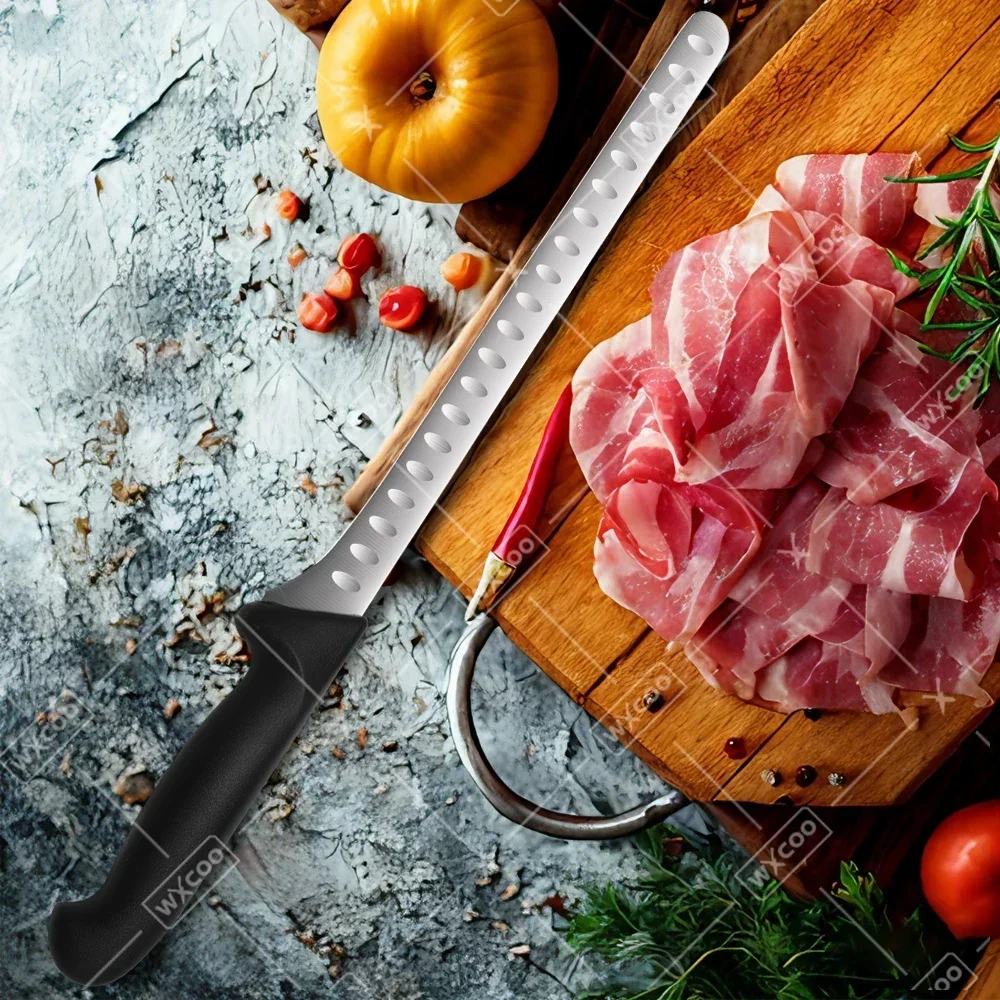 WXCOO Hand Forged Ham Knife Versatile Knife for Cooking Roasts Household Meat Slicing Stainless Steel Brisket Carving Knife view 4