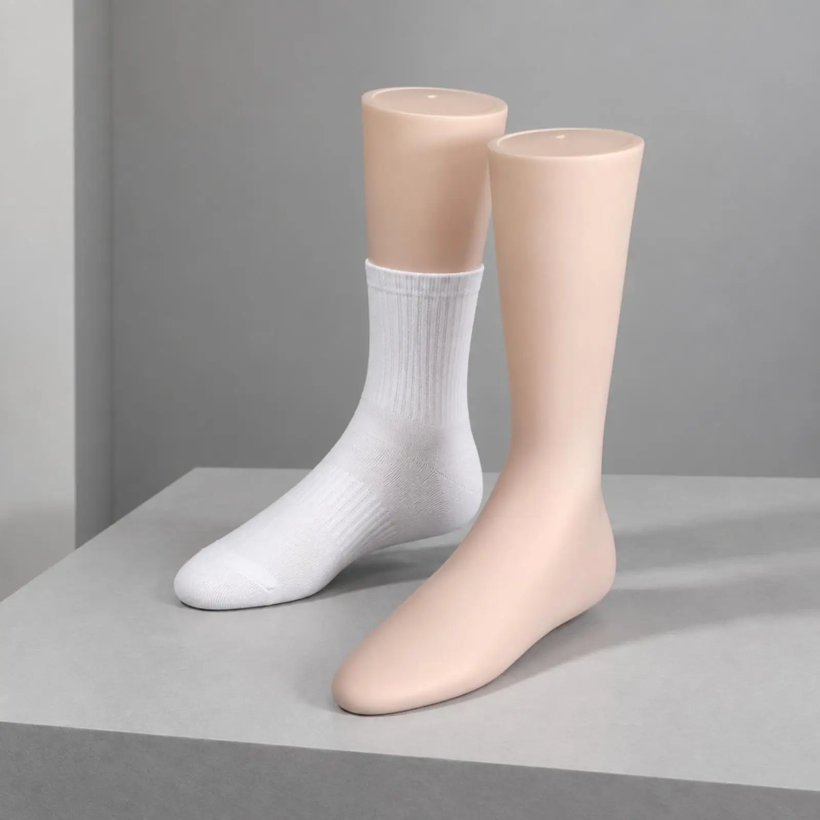 Male Foot and Leg Display Form Size 41 Men's Shoe Display Form Fake Foot Model One-Piece Molded Seamless for Retail Shop Owners