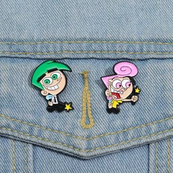 Anime Characters Enamel Pins Custom Boy And Girl Brooches Lapel Badges Cartoon Jewelry Gift for Kids Friends