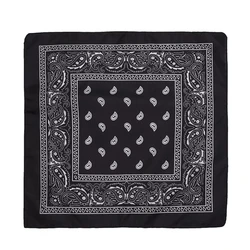 Bandana pañuelo Goture hip hop unisex negro con estampado cuadrado