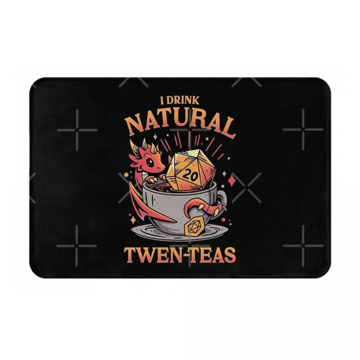 D20 Tea Time - Roleplayer Drink Facecloth Non-Slip Floor Mat BathroomThick And Comfortable, Durable Foot Mats